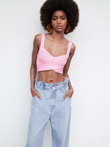 Wide Leg Jean 'Aylin' MANGO en bleu