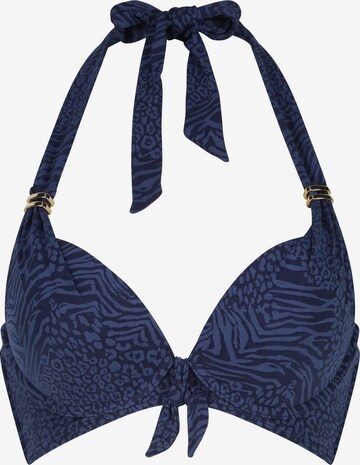 Hunkemöller Push-up Bikini Top 'Kai' in Blue: front