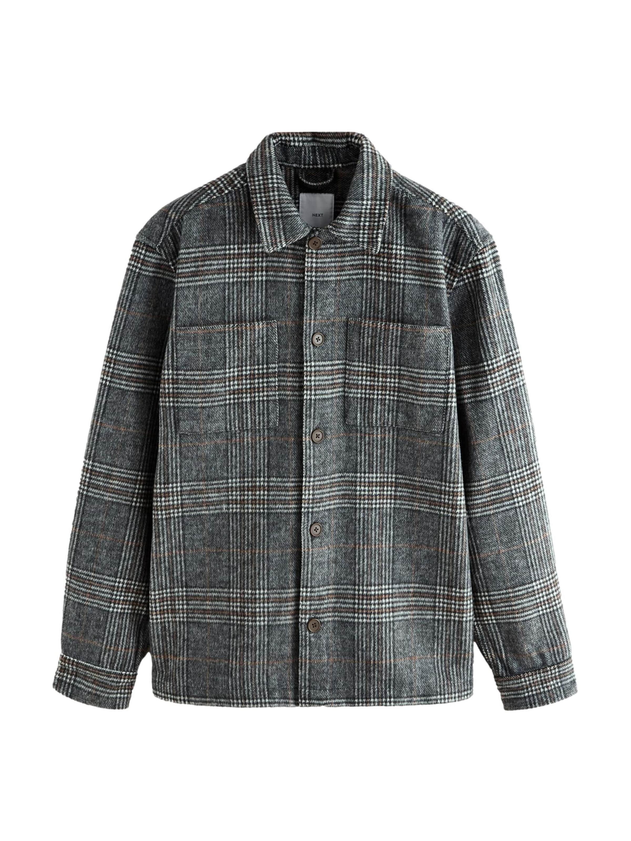 NextRegular Fit Košulja - siva boja: prednji dio