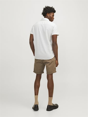 Coupe slim Chemise 'Abel' JACK & JONES en blanc