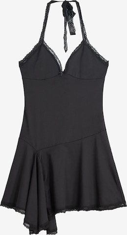 BershkaHaljina - crna boja: prednji dio