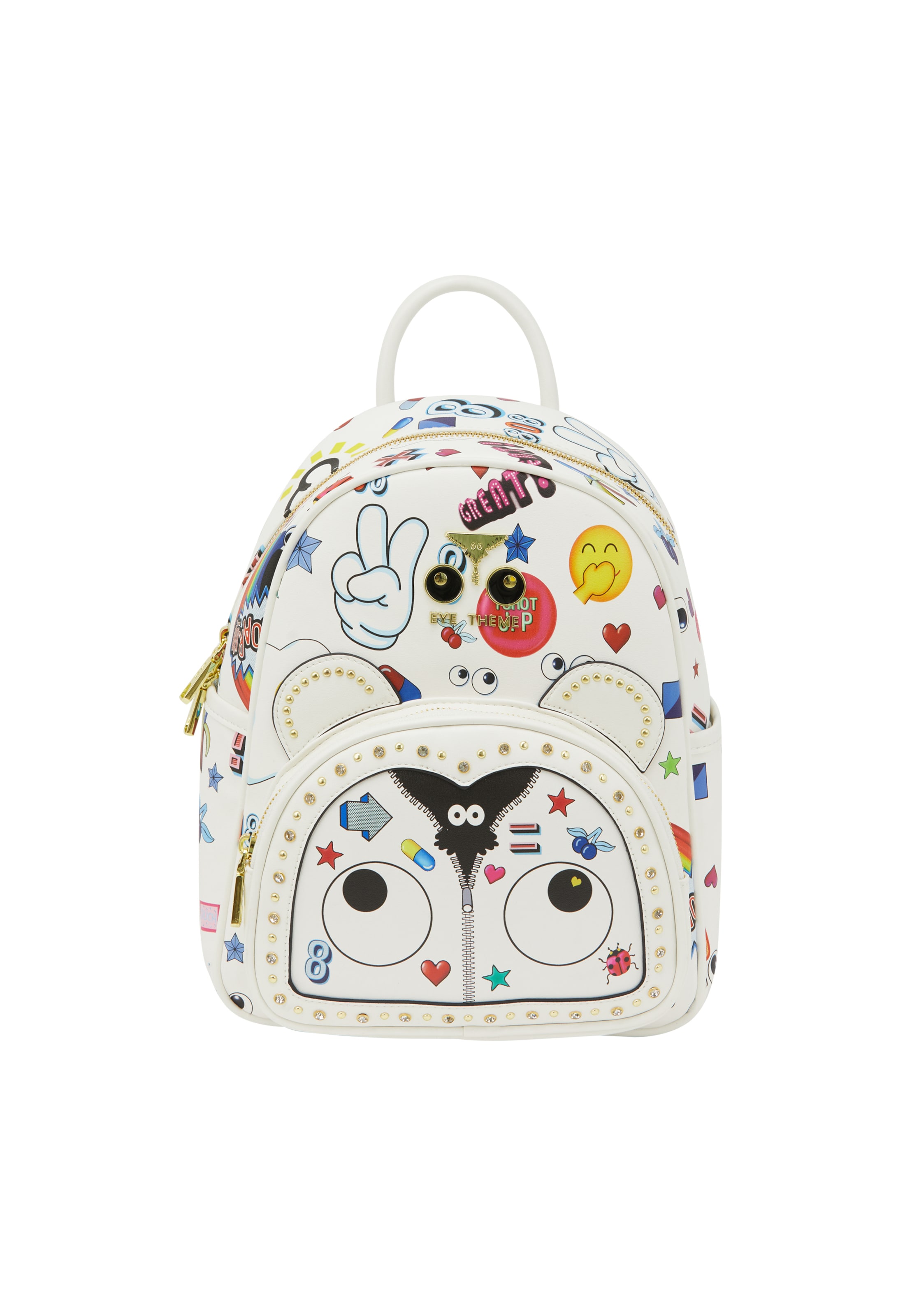 MYMO Batoh 'Eyetheme' – bílá: přední strana