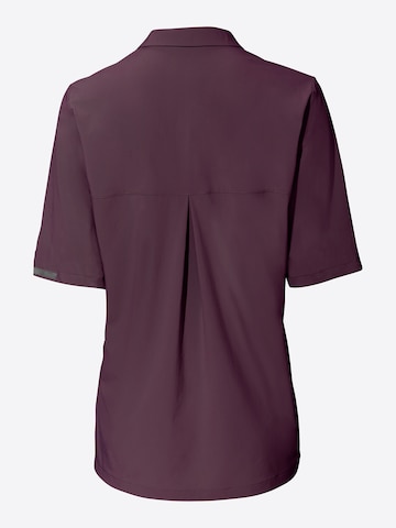 VAUDE Athletic Button Up Shirt 'Yaras' in Purple