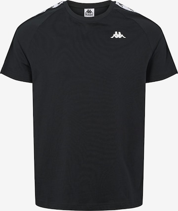 KAPPA - Ajuste confortable Camisa ' KMBanda ' en negro: frente