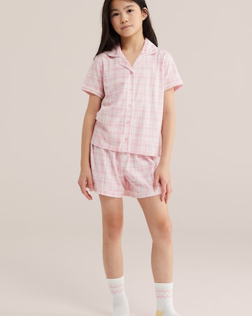 WE Fashion Πιτζάμα σε ροζ: μπροστά