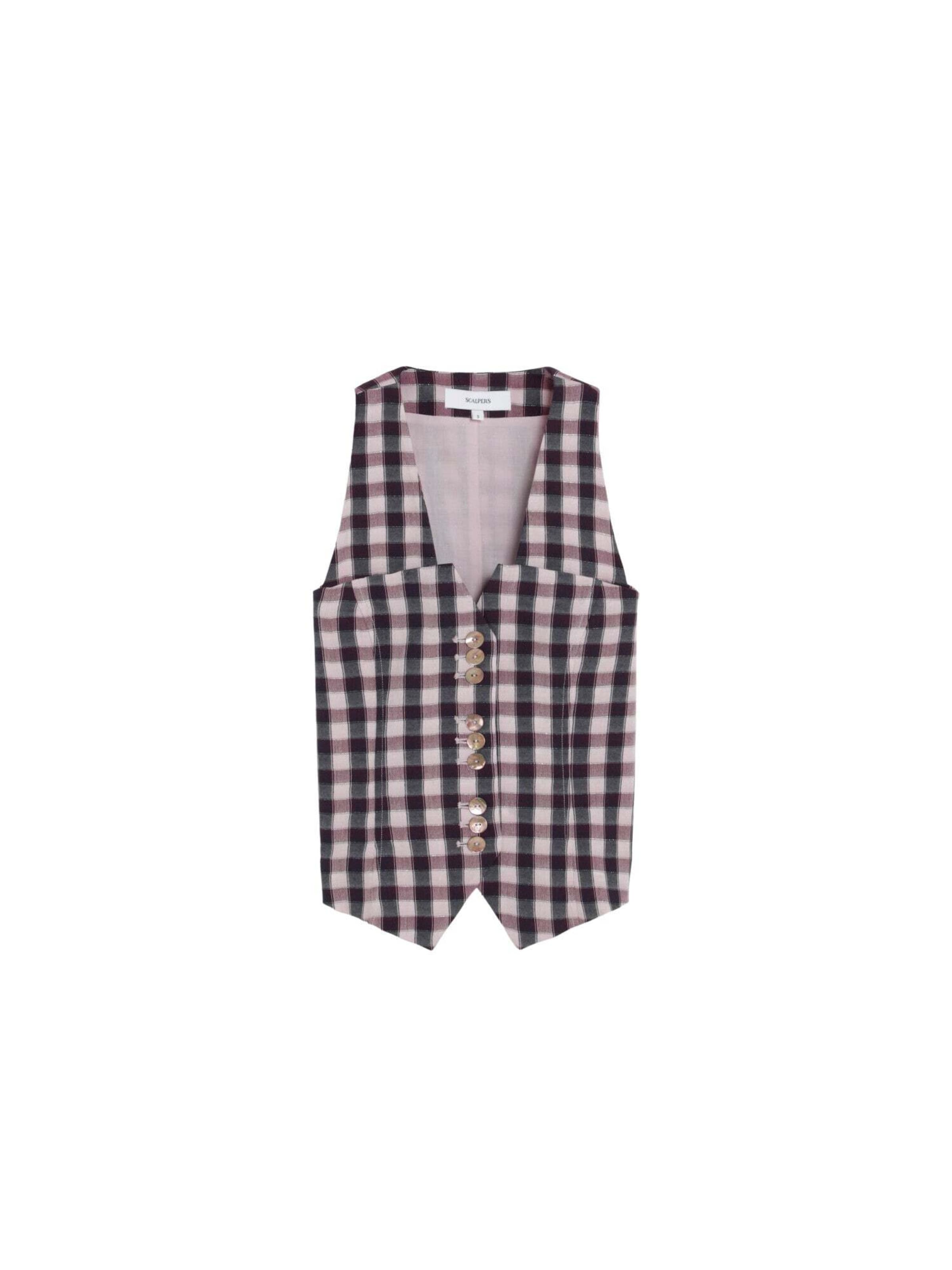 Scalpers Vichy Vest ' ' in Blau: Vorderseite