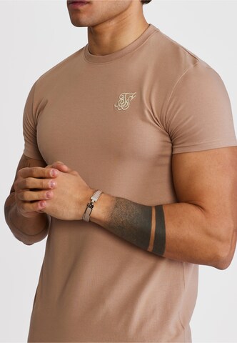SikSilk - Camiseta 'Essentials' en marrón