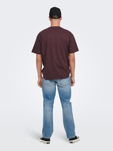 T-Shirt 'Fred' Only & Sons en rouge