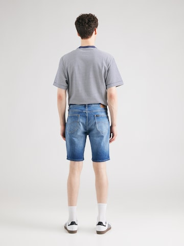 Coupe slim Jean 'RIDER SHORT' Lee en bleu