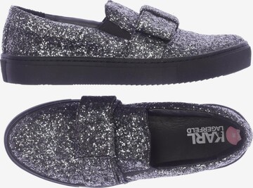 Karl Lagerfeld Flats & Loafers in 38 in Silver: front