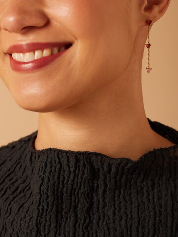 Boucles d'oreilles Lucardi en or : devant