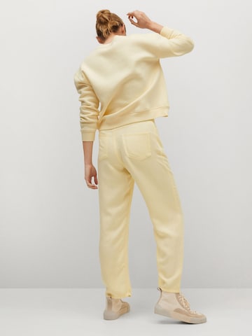 MANGO Wide leg Pants 'SKY' in Yellow