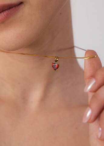 Chaîne 'Sleeky Red Heart' PURELEI en or