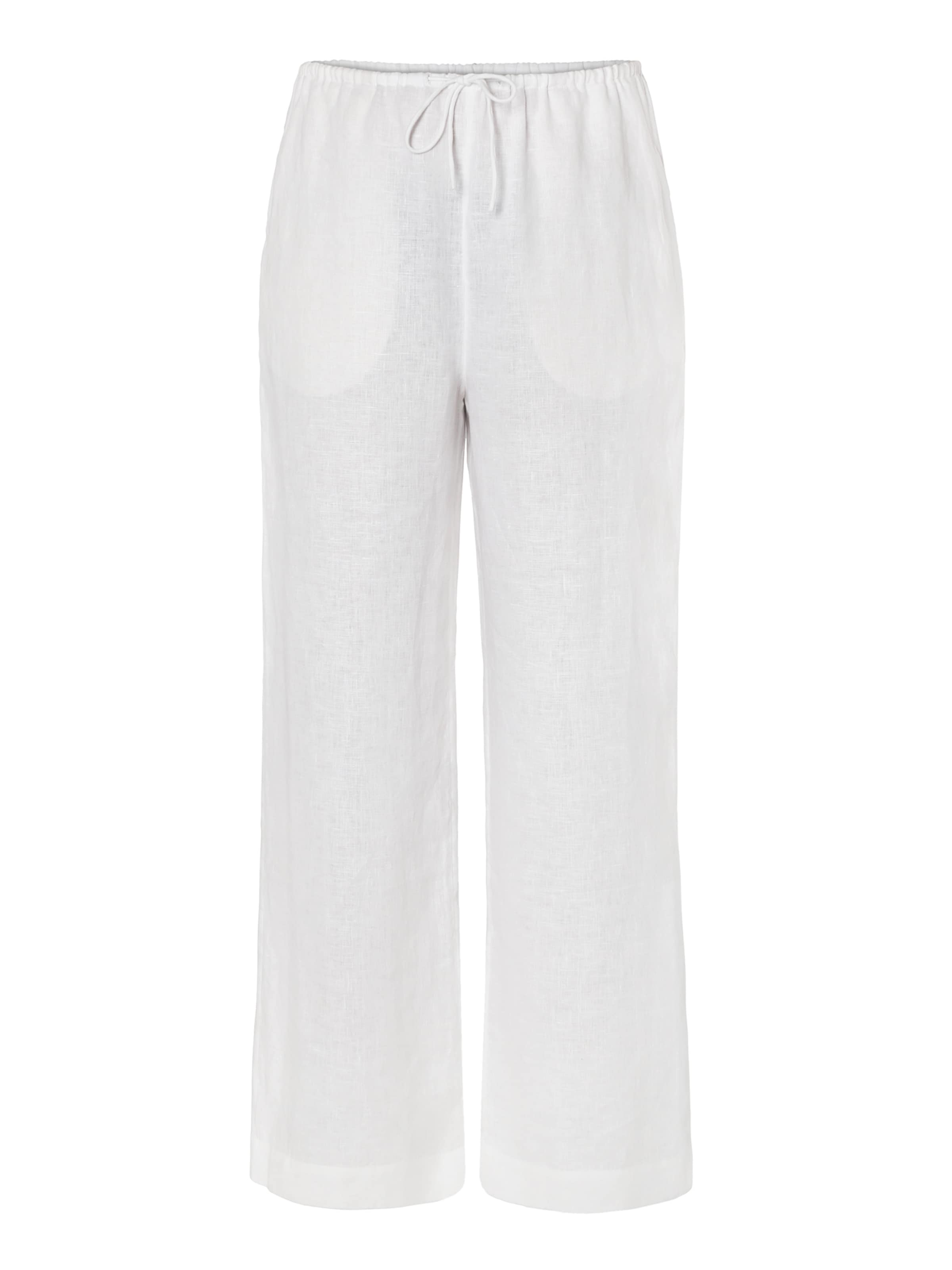 TATUUM Ohlapna forma Hlače 'Canela' | bela barva: sprednja stran