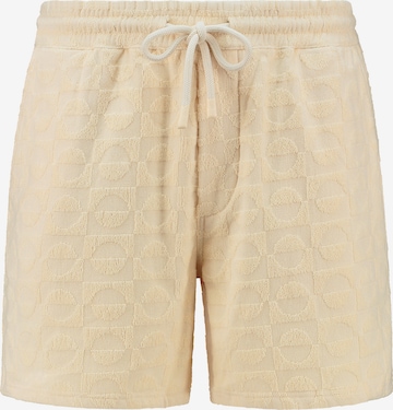 Shiwi Regular Broek 'Geo' in Beige: voorkant