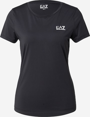 EA7 Emporio Armani Функциональная футболка в Черный: спереди