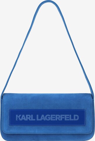 Borsa a spalla 'Essential ' di Karl Lagerfeld in blu: frontale