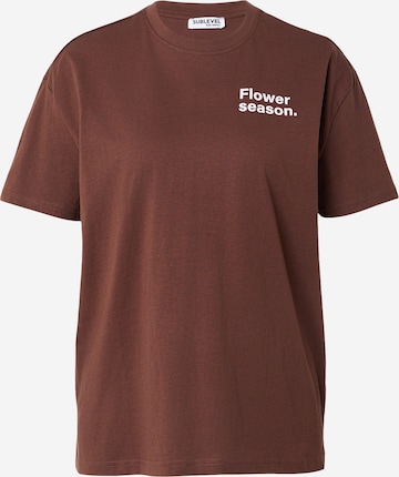 Sublevel T-shirt i brun: framsida