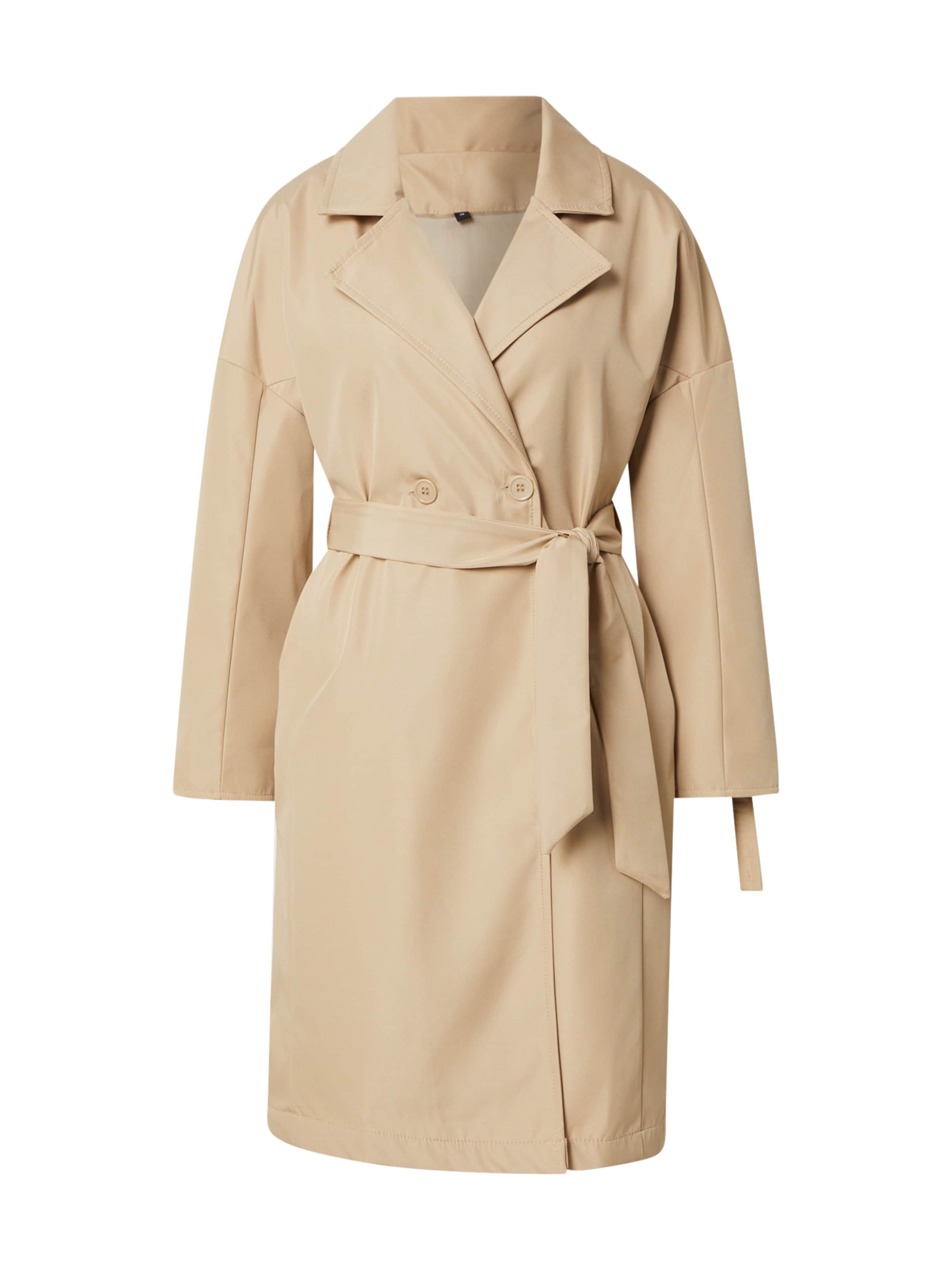 Trendyol Ανοιξιάτικο και φθινοπωρινό παλτό σε μπεζ: μπροστά