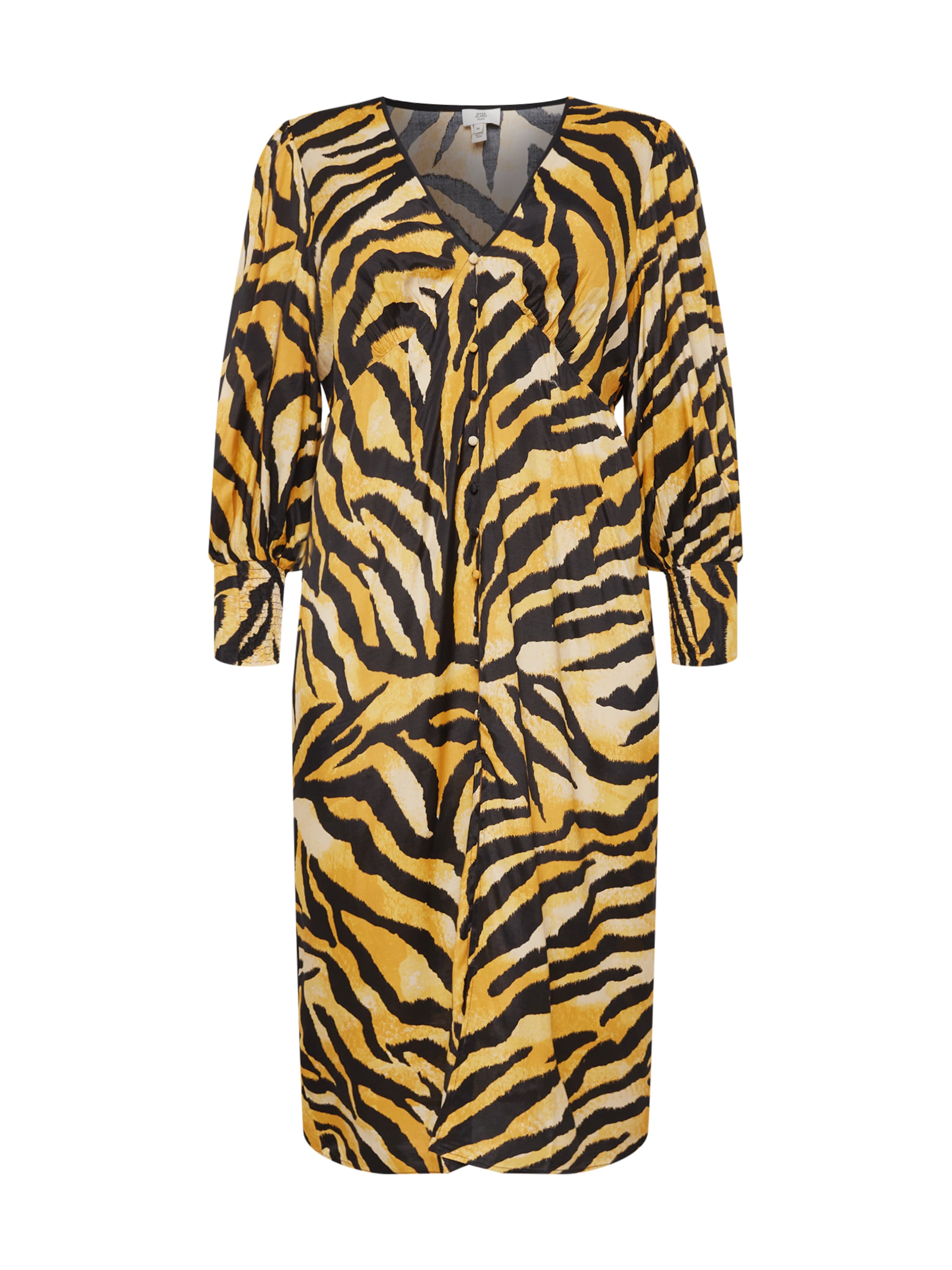 River Island Plus Μπλουζοφόρεμα σε κίτρινο: μπροστά