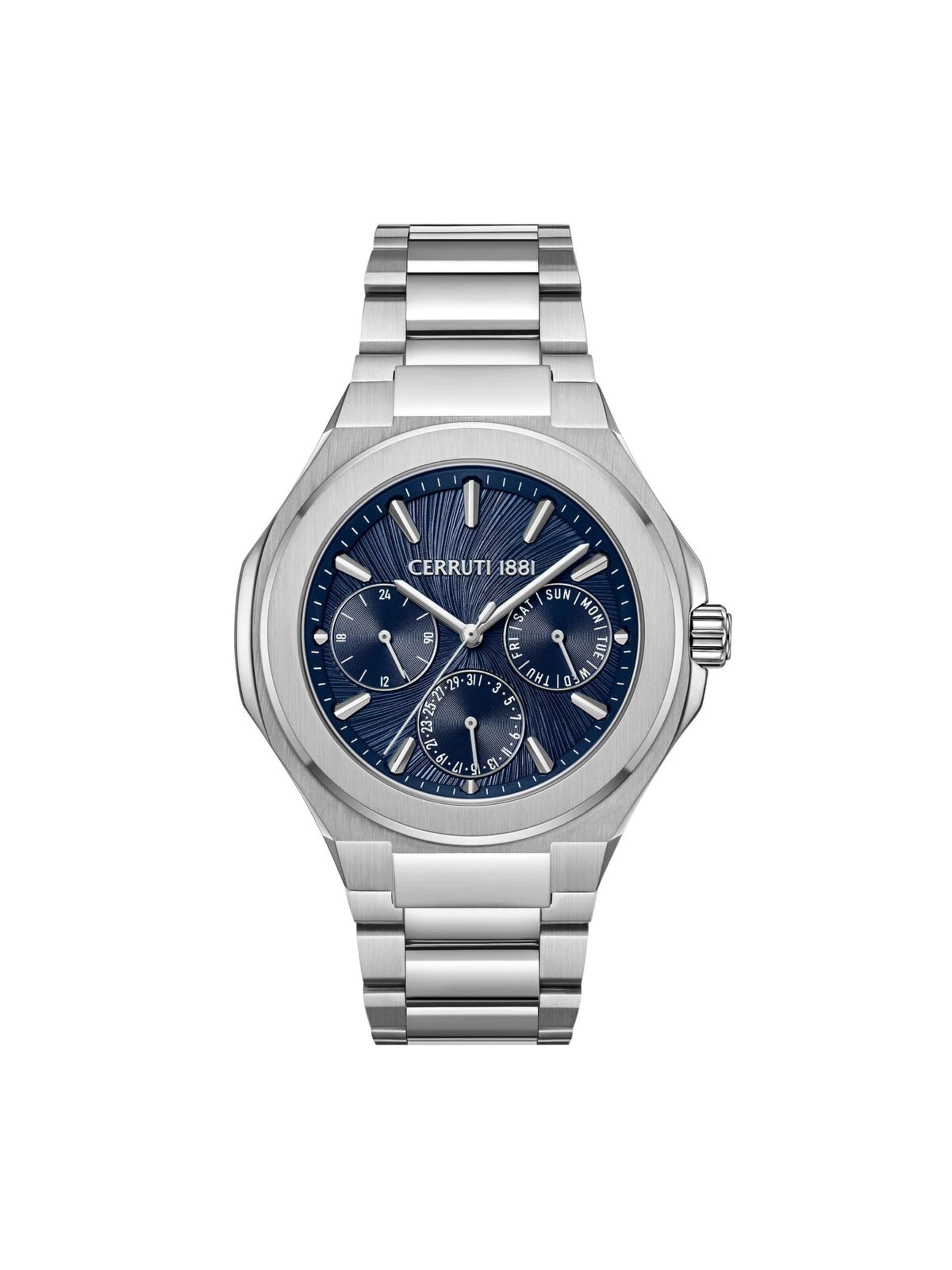 CERRUTI 1881 Analoog horloge 'Function watch Lucardo Slim' in Zilver: voorkant