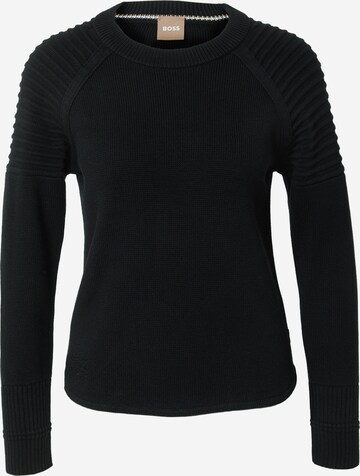 BOSS Пуловер 'Folmar' в черно: отпред
