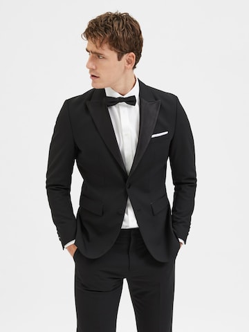 Coupe slim Veste de costume SELECTED HOMME en noir : devant