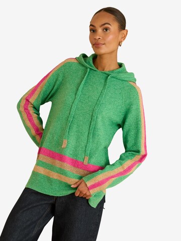 Pull-over love & roses en vert : devant
