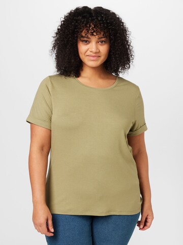 T-shirt ONLY Carmakoma en vert : devant