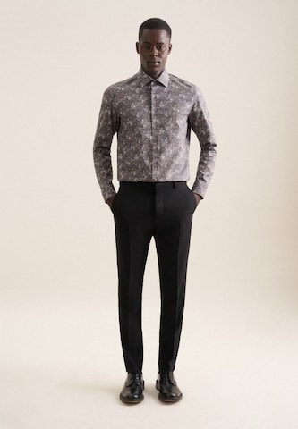 SEIDENSTICKER Slim Fit Hemd 'Smart Essentials' in Grau