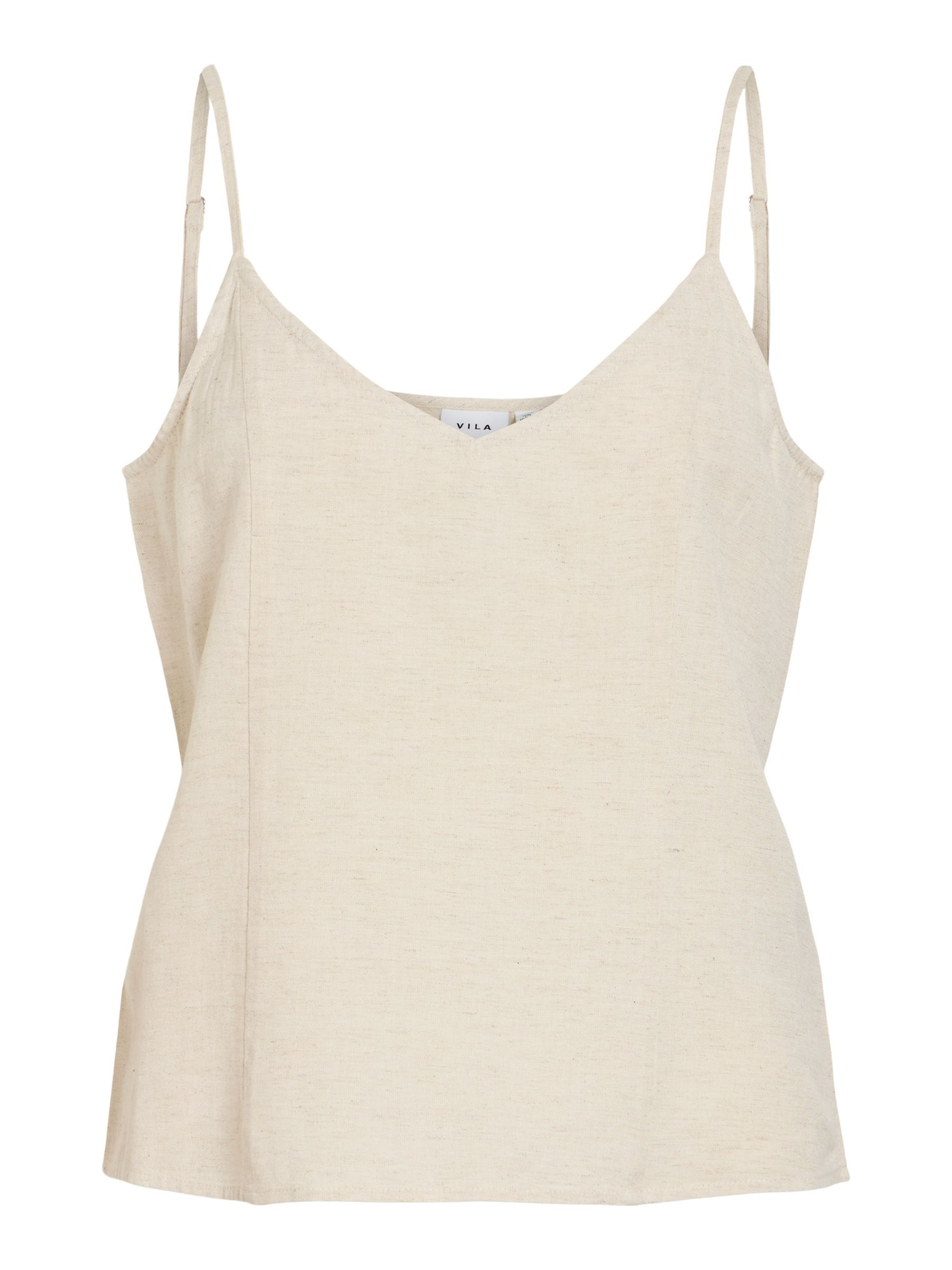 VILA Top 'VIPrisilla' in Bruin: voorkant