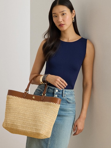 Borsa a mano di Lauren Ralph Lauren in beige