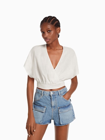 Bershka Blus i vit: framsida