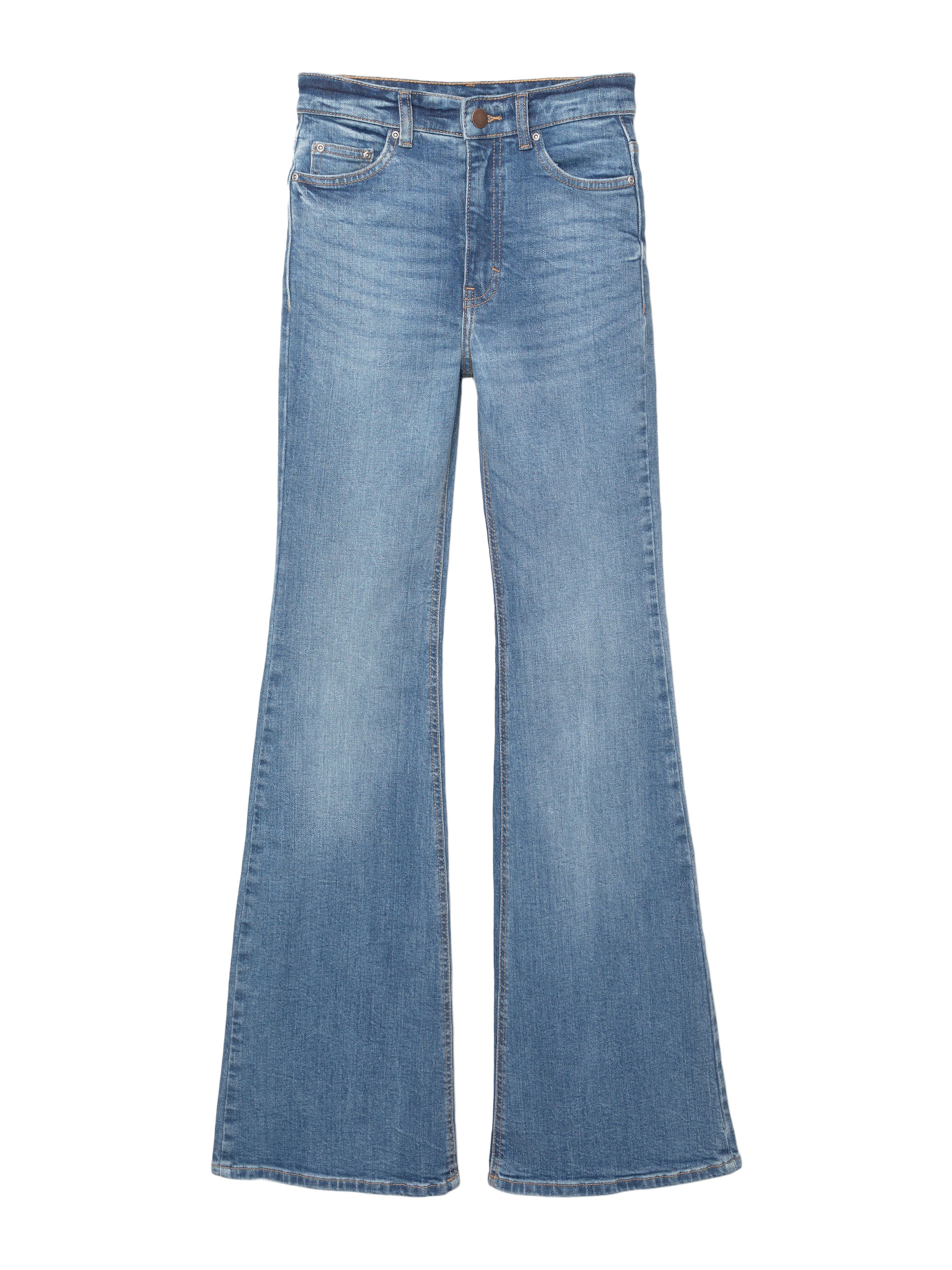 Pull&Bear Rozšírený strih Džínsy - Modrá: predná strana