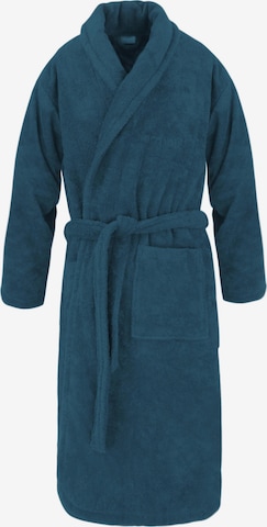 normani Long Bathrobe in Blue: front