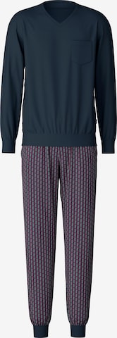 CALIDA Pyjama lang 'Relax Streamline' in Blau: Vorderseite