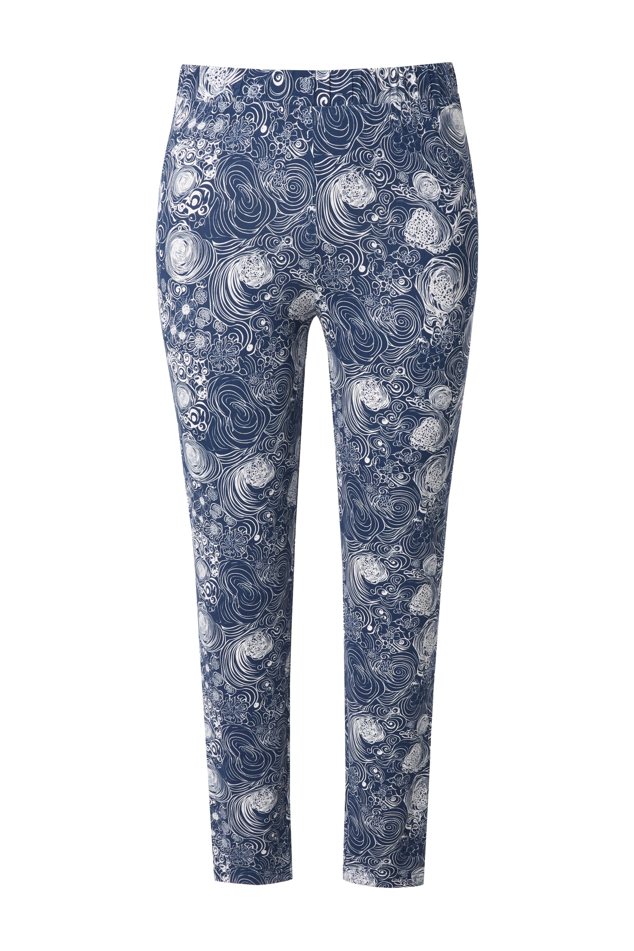 Ulla Popken Slimfit Leggings in Blauw: voorkant