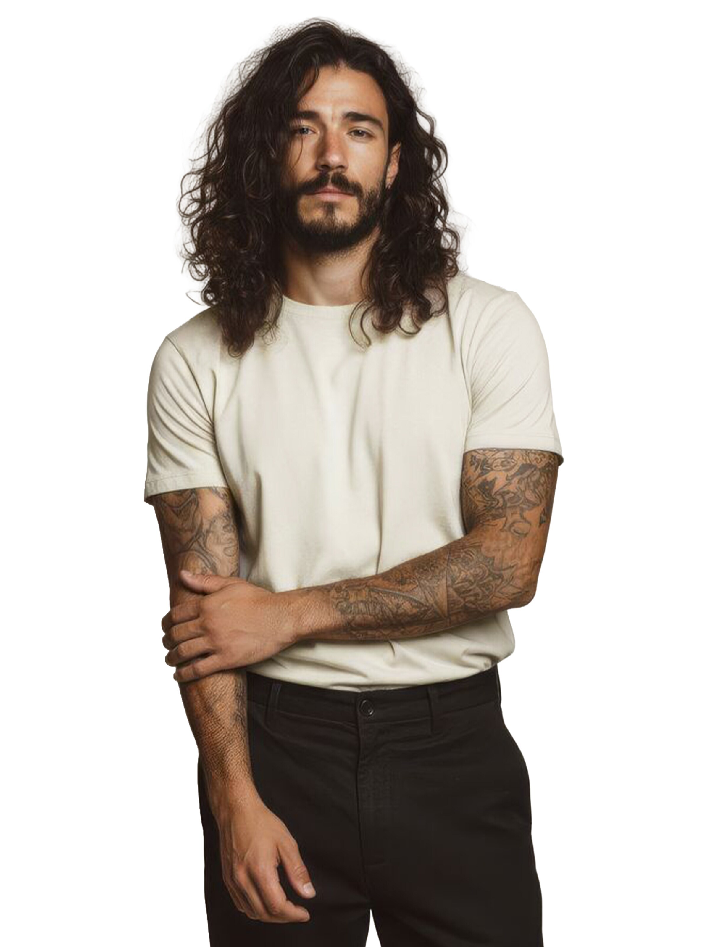UNTAGGED MOVEMENT Shirt 'Regular Fit' in Beige
