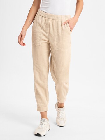 OPUS Tapered Pants ' Myha' in Beige: front