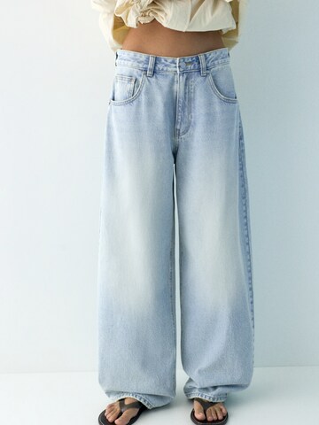 Pull&Bear Baggy Džínsy 'PACIFIC' - Modrá: predná strana