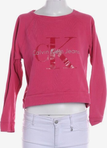 Calvin Klein Sweatshirt & Zip-Up Hoodie in S in Pink: front