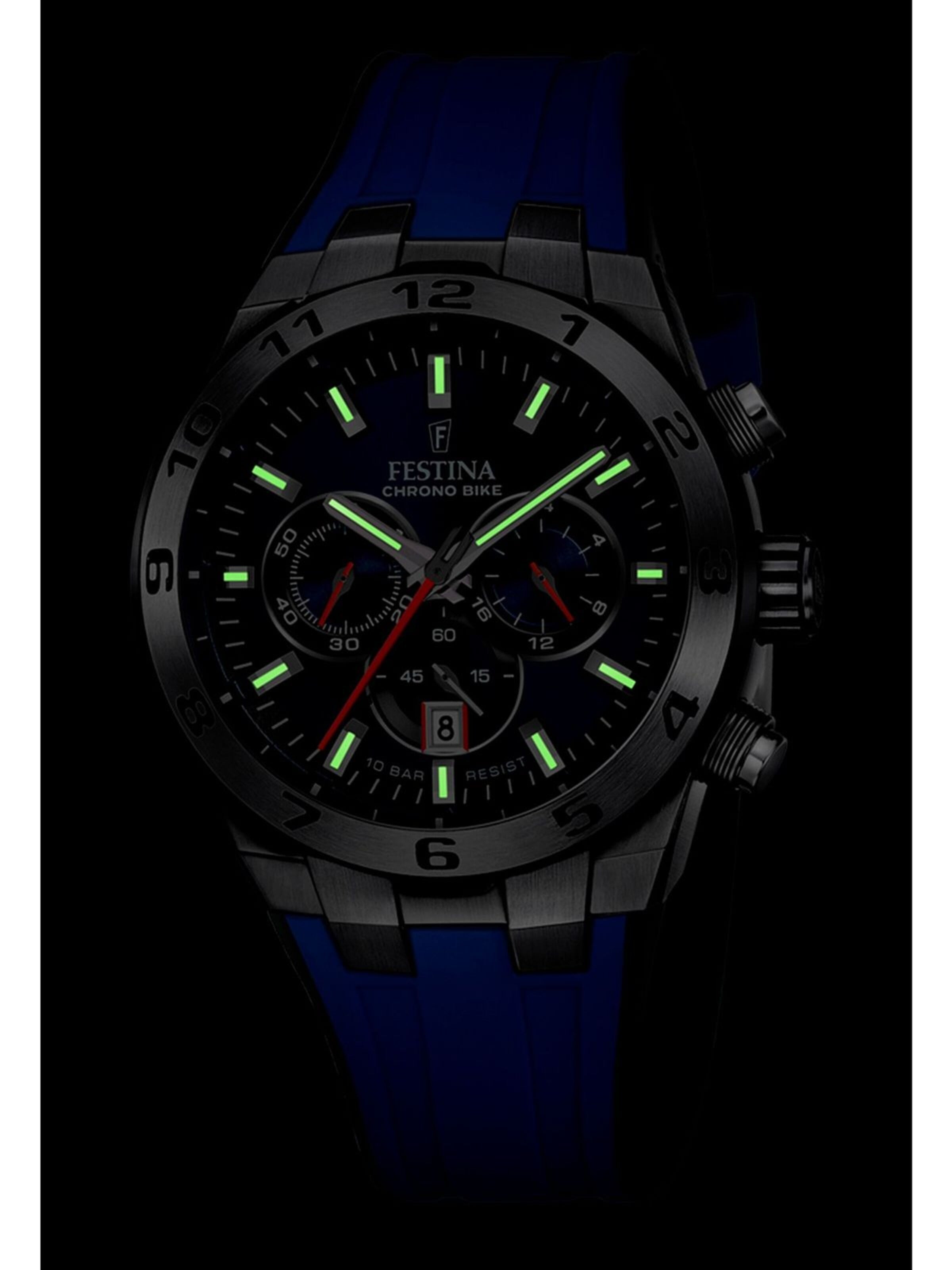 FESTINA Zegarek analogowy 'Chronograph Chrono Bike' w kolorze niebieski