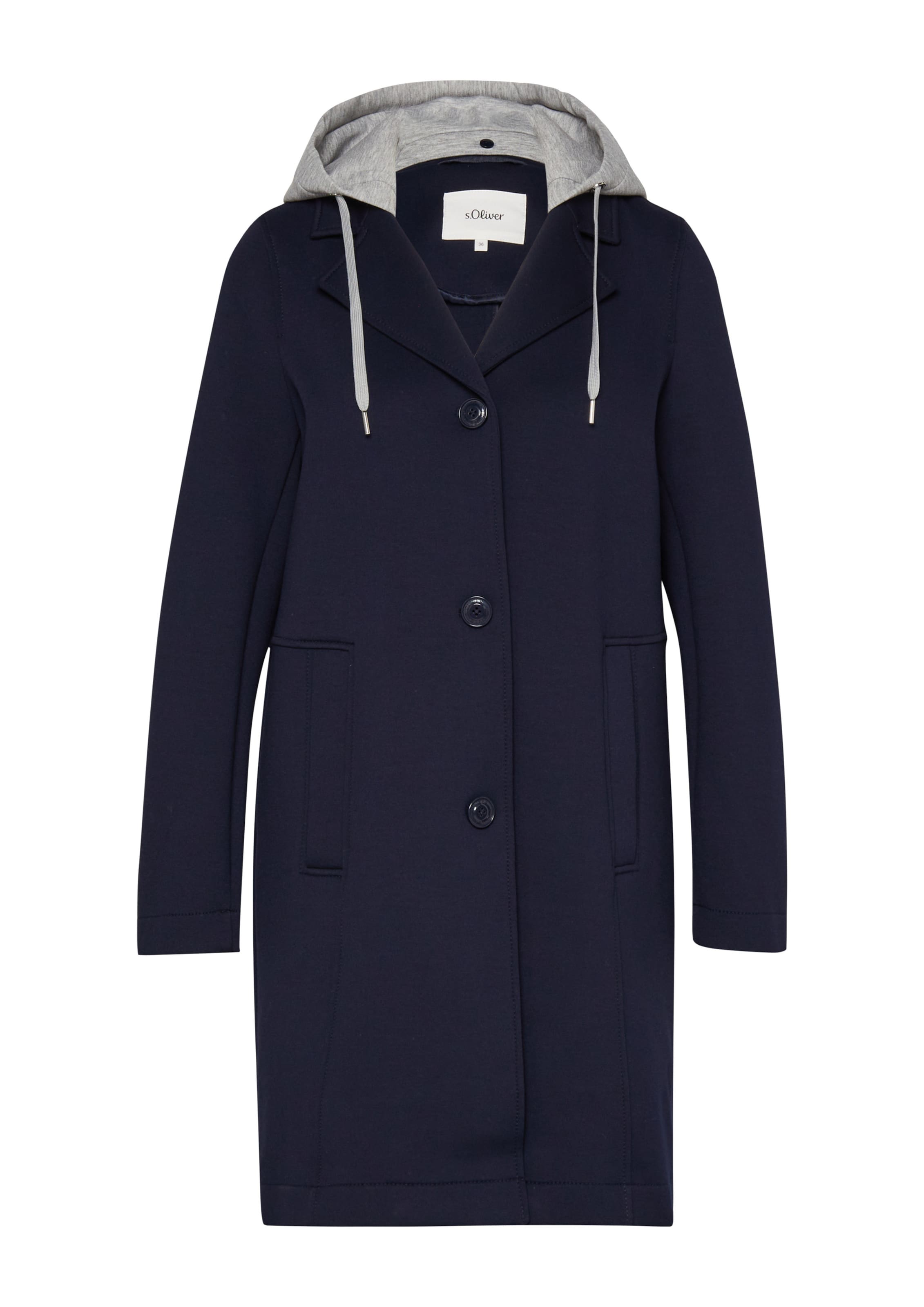 s.Oliver Tussenmantel in de kleur Navy / Grijs, Productweergave