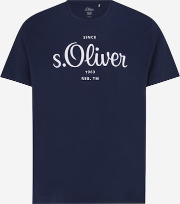 s.Oliver Men Big Sizes T-Shirt in Blau: predná strana