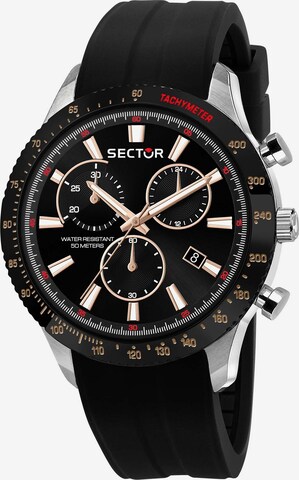 SECTOR Analog Watch in Black: front