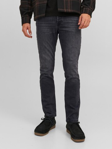 JACK & JONES Slimfit Jeans 'TIM' in Zwart: voorkant