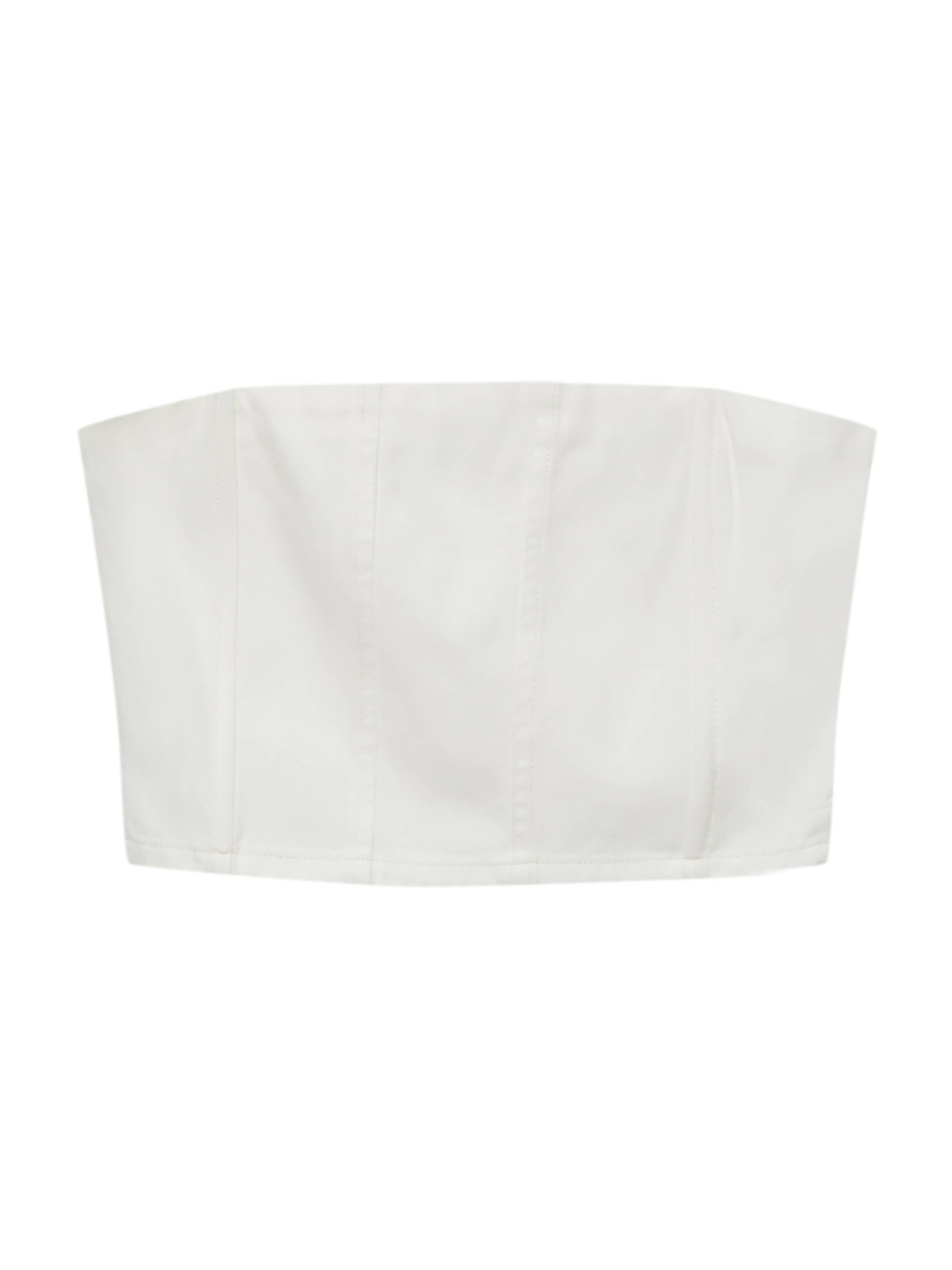 Pull&Bear Top w kolorze biały: przód