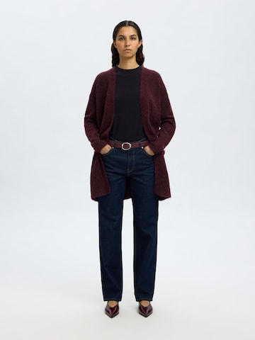 Cardigan 'SLFLulu' SELECTED FEMME en rouge