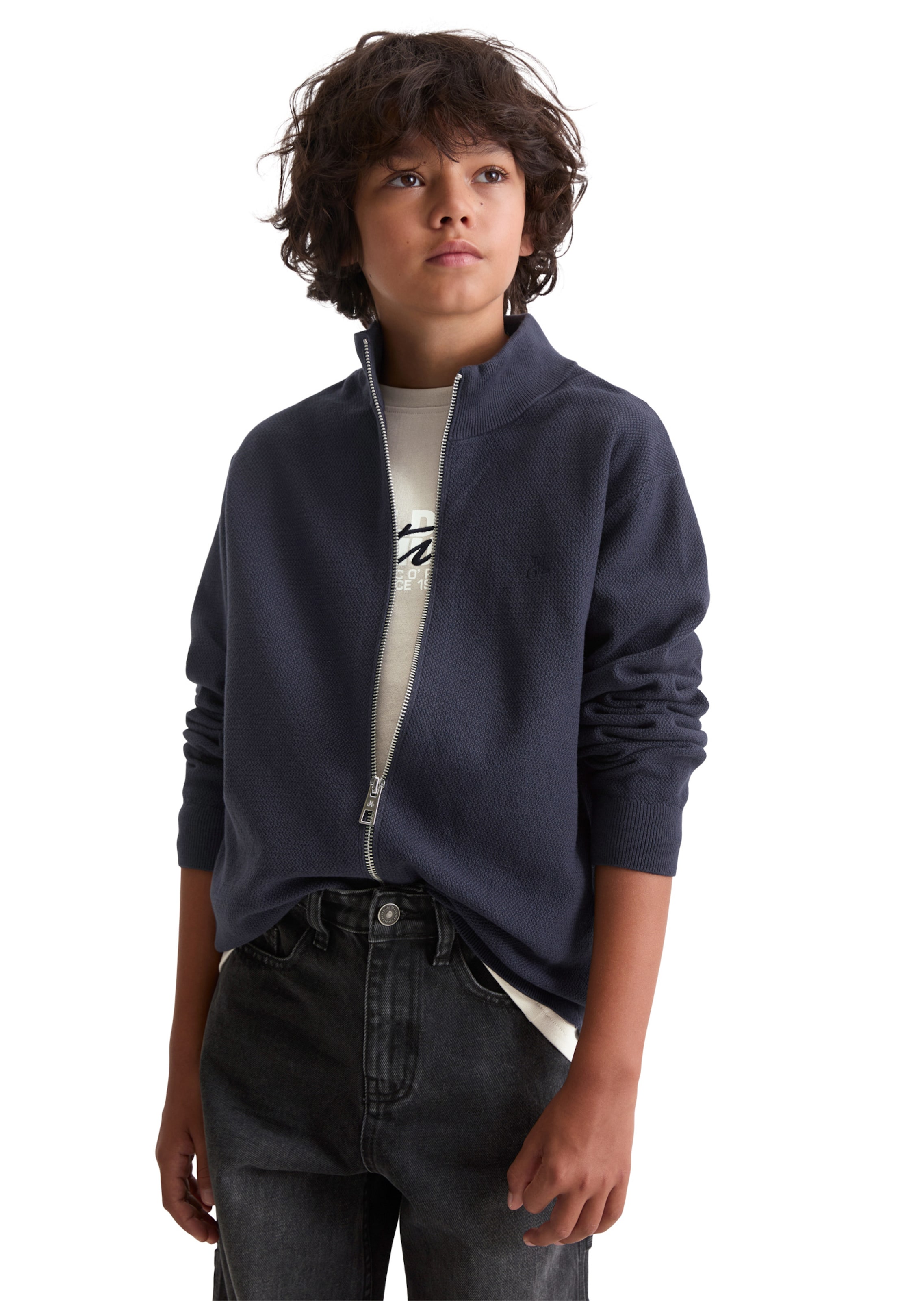 Cardigan Marc O'Polo en bleu : devant