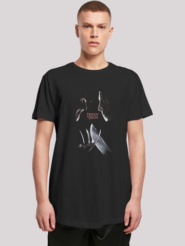 T-Shirt 'Nightmare On Elm Street Freddy Vs Jason' F4NT4STIC en noir : devant